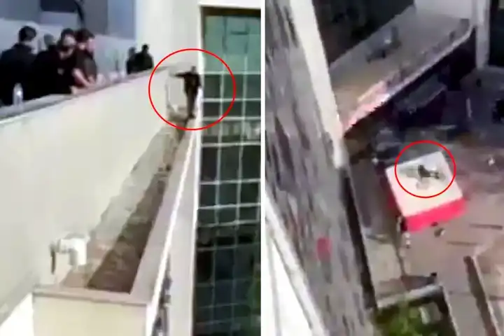 Adana'da Hastane Çatısından Atlama!